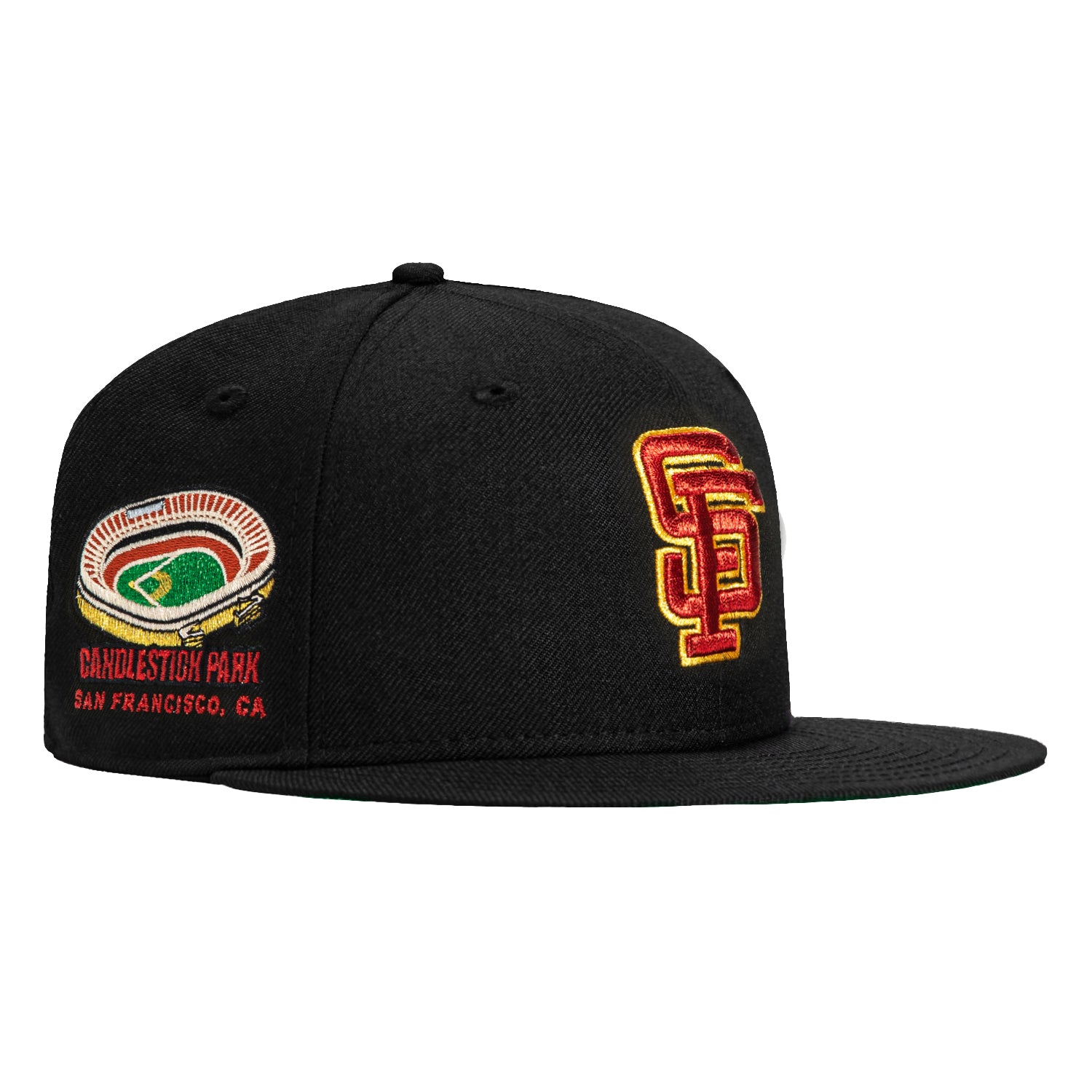 New Era 59Fifty San Francisco Giants Candlestick Park Patch Hat - Black, Red, Metallic Gold