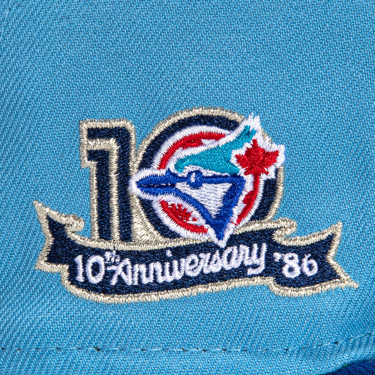 New Era 59Fifty Toronto Blue Jays 10th Anniversary Patch Hat - Light Blue, Royal