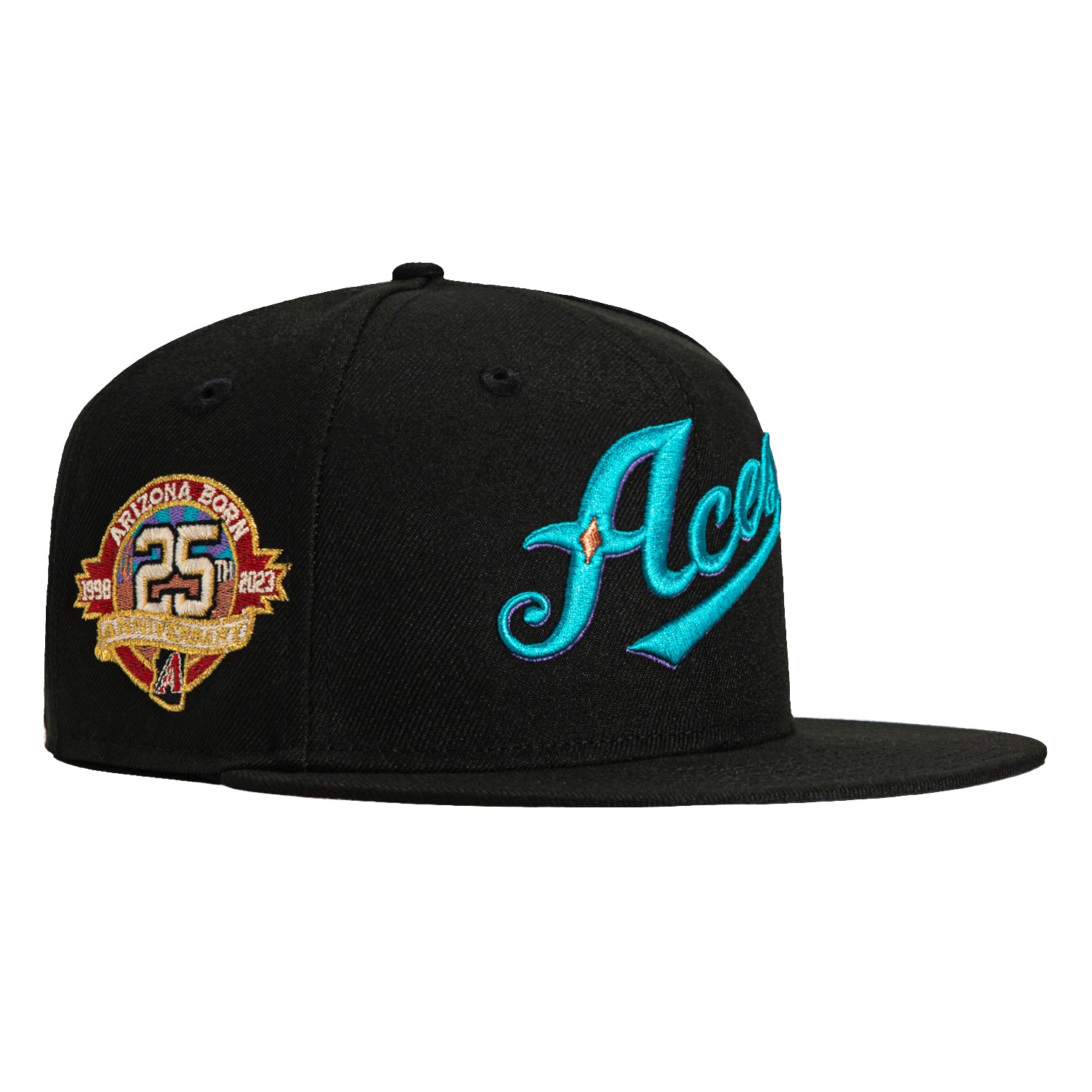 New Era 59Fifty Reno Aces 25th Anniversary Patch Hat - Black, Teal, Purple