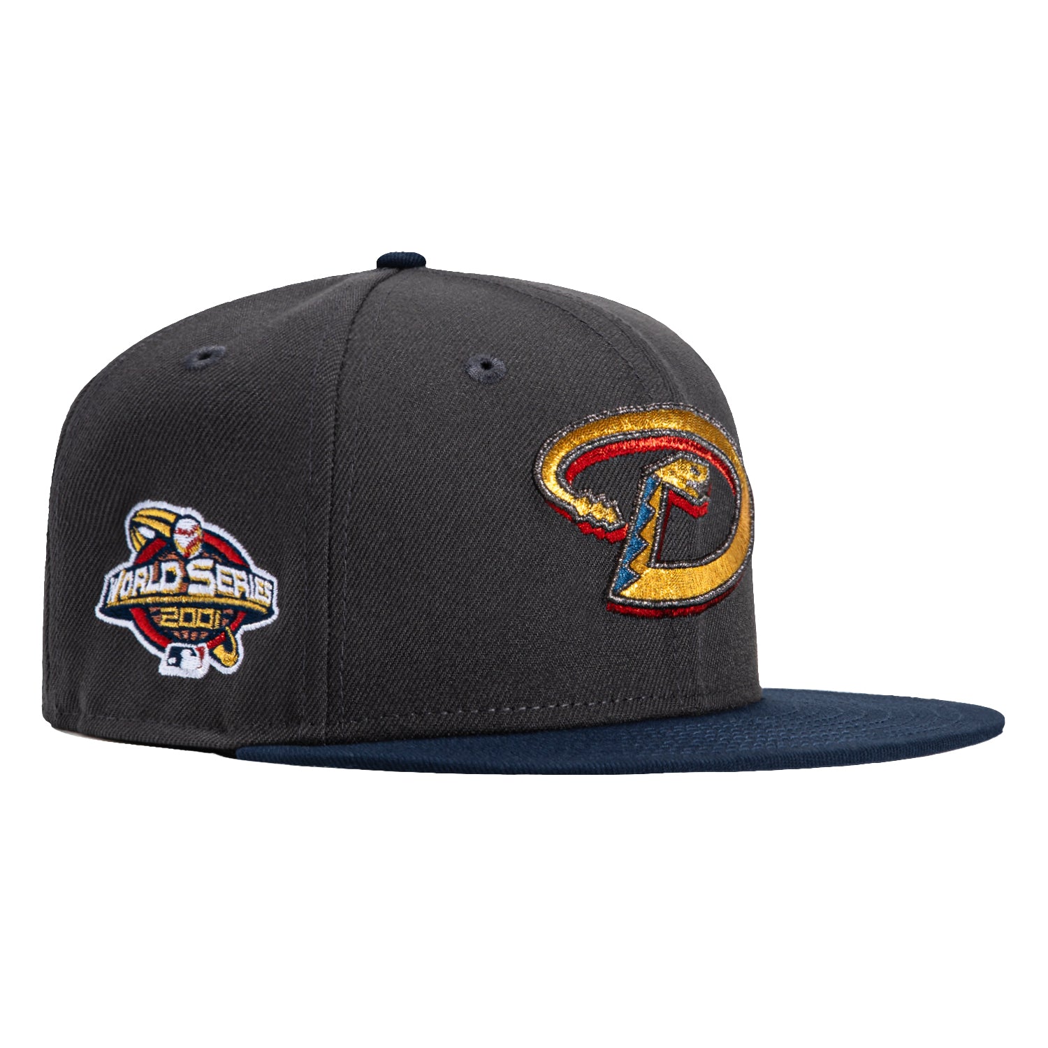 New Era 59Fifty Arizona Diamondbacks 2001 World Series Patch D Hat - Graphite, Navy