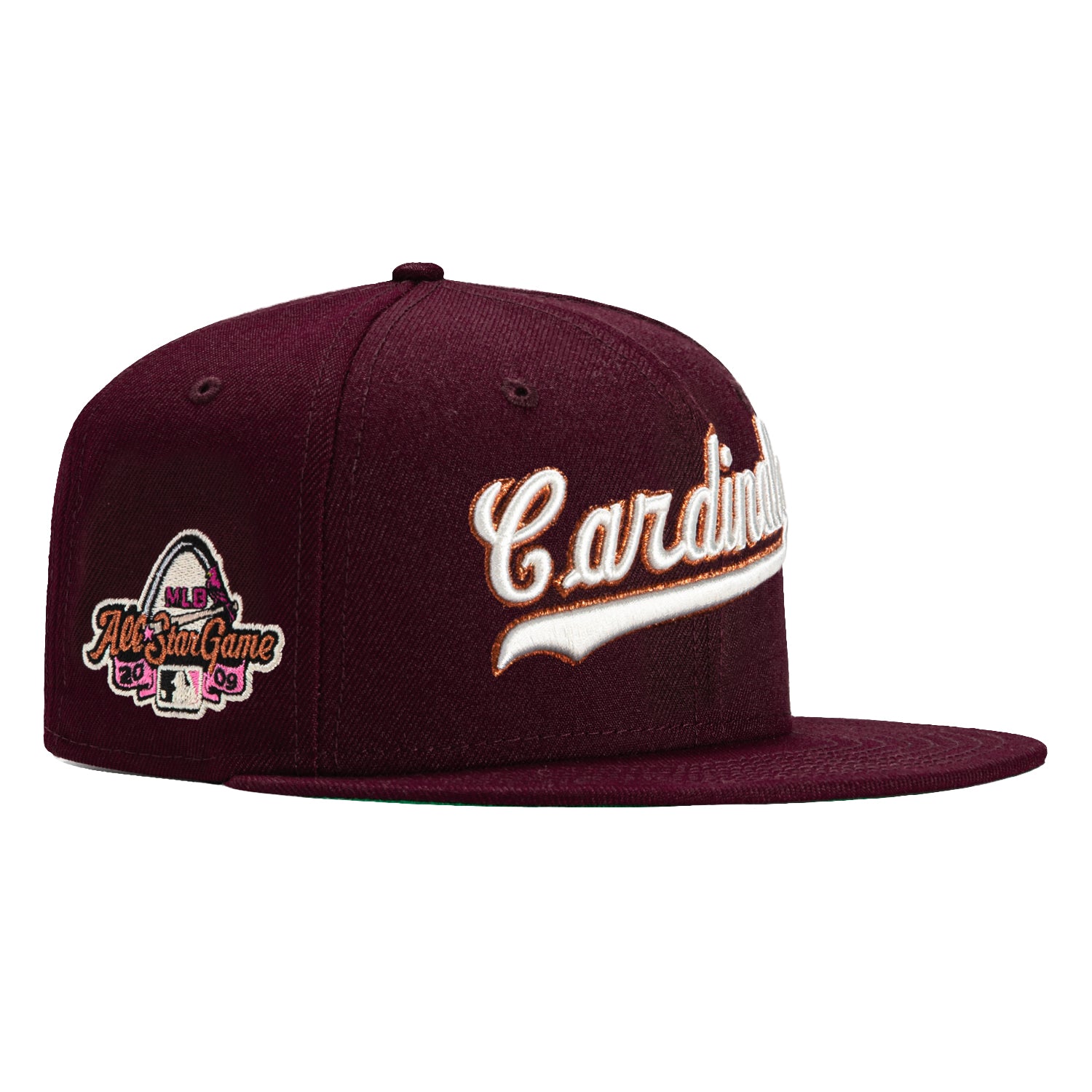 New Era 59Fifty Hanami St Louis Cardinals 2009 All Star Game Patch Script Hat - Maroon, Cardinal