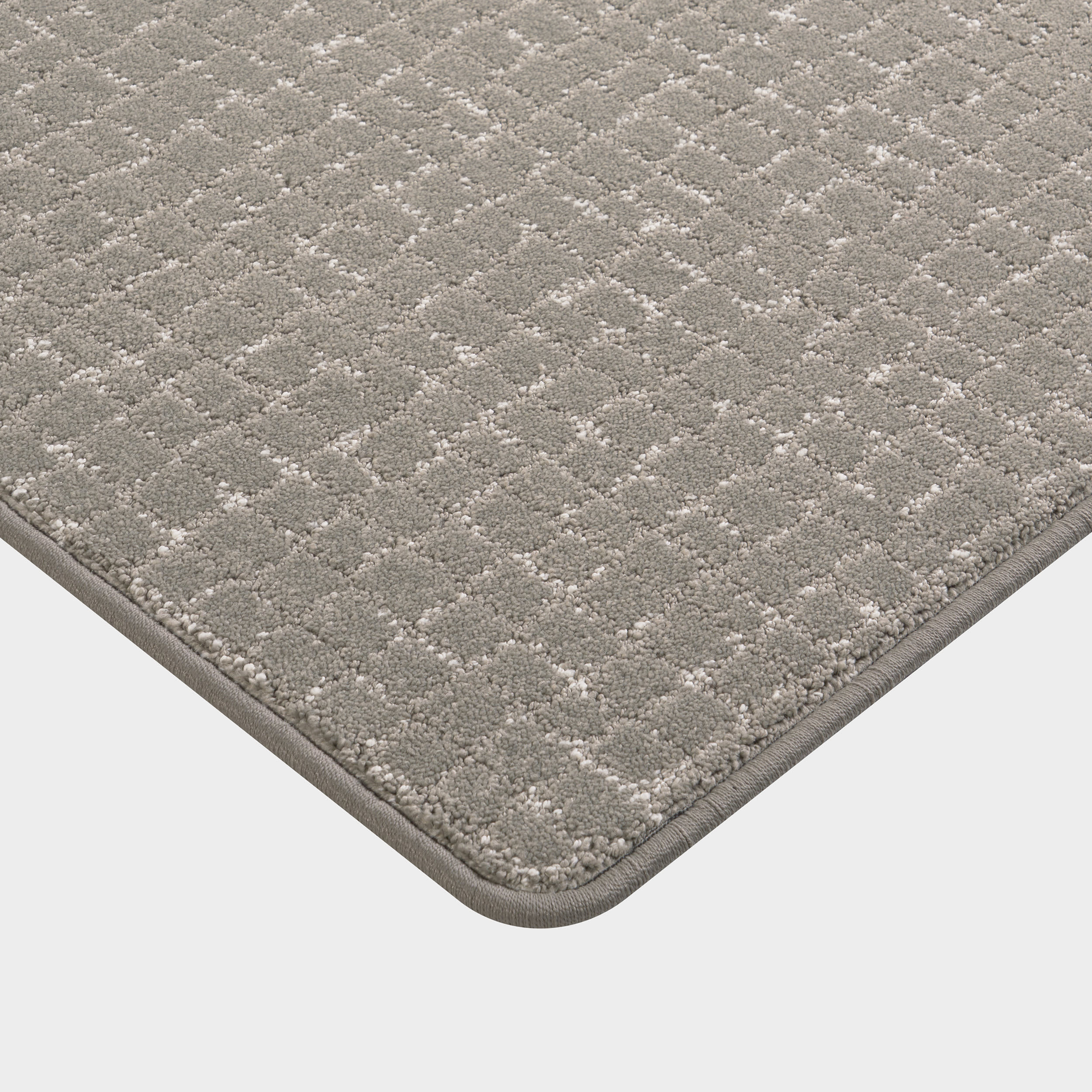 Chickadee Checked Custom Rug | Grey