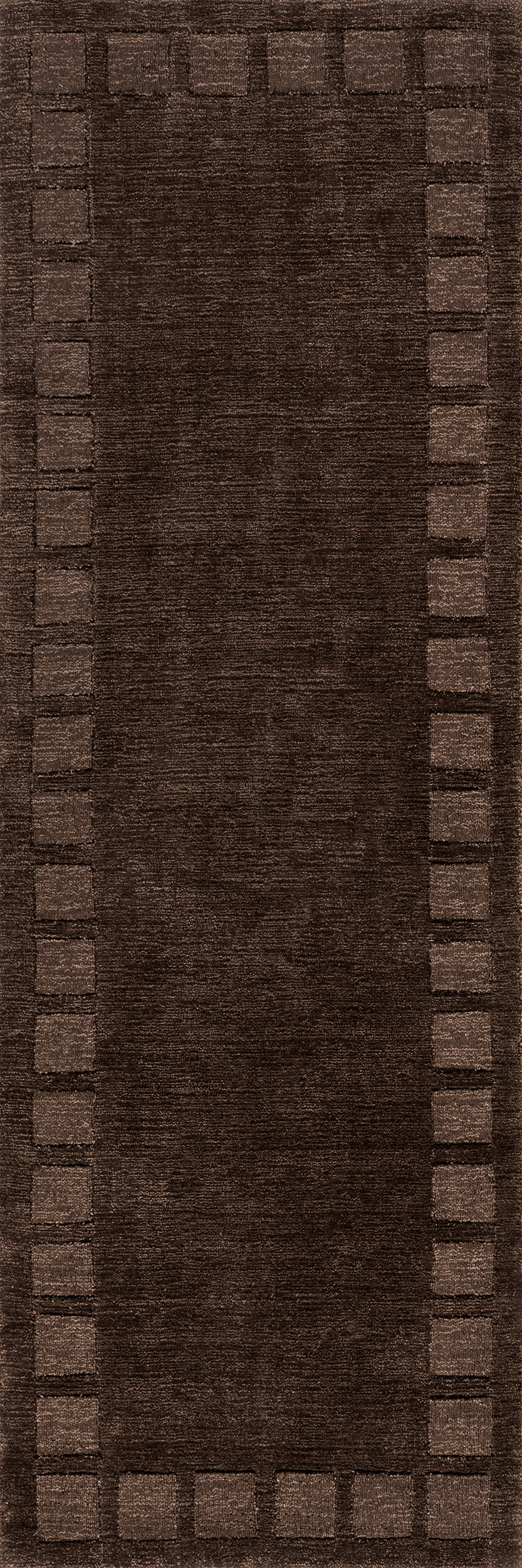 Petra High-Low Wool-Blend Rug | Truffle Brown