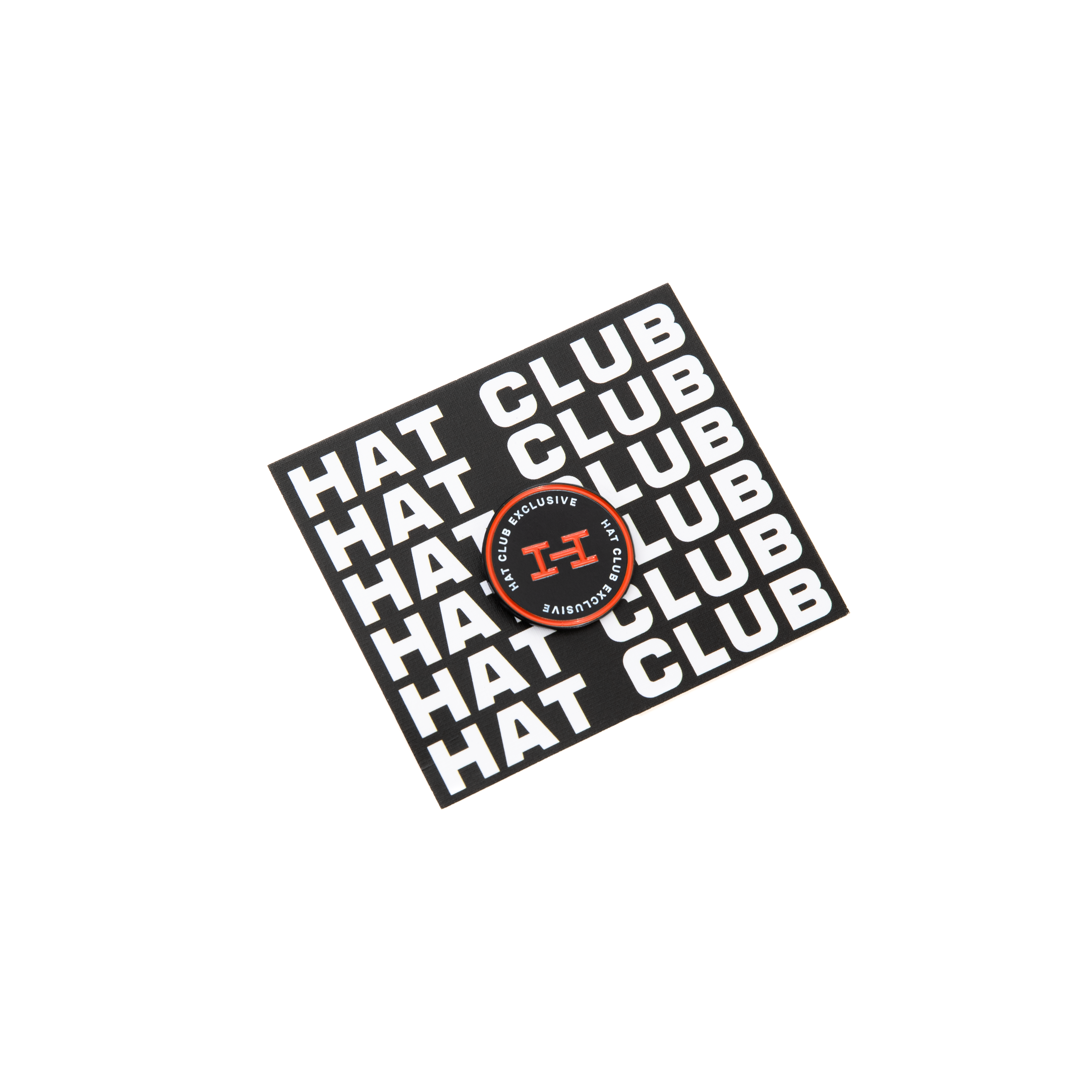 Hat Club Exclusive H Logo Pin - Black, Orange